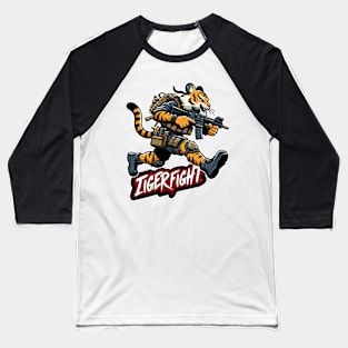 Tiger Fight Baseball T-Shirt